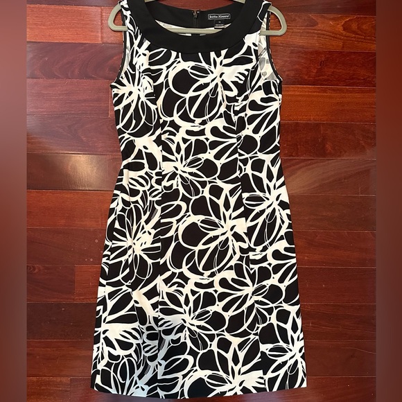 Jessica Howard Dresses & Skirts - Jessica Howard Women's Black White Pattern Midi Sleeveless Dress Size 10P NWOT